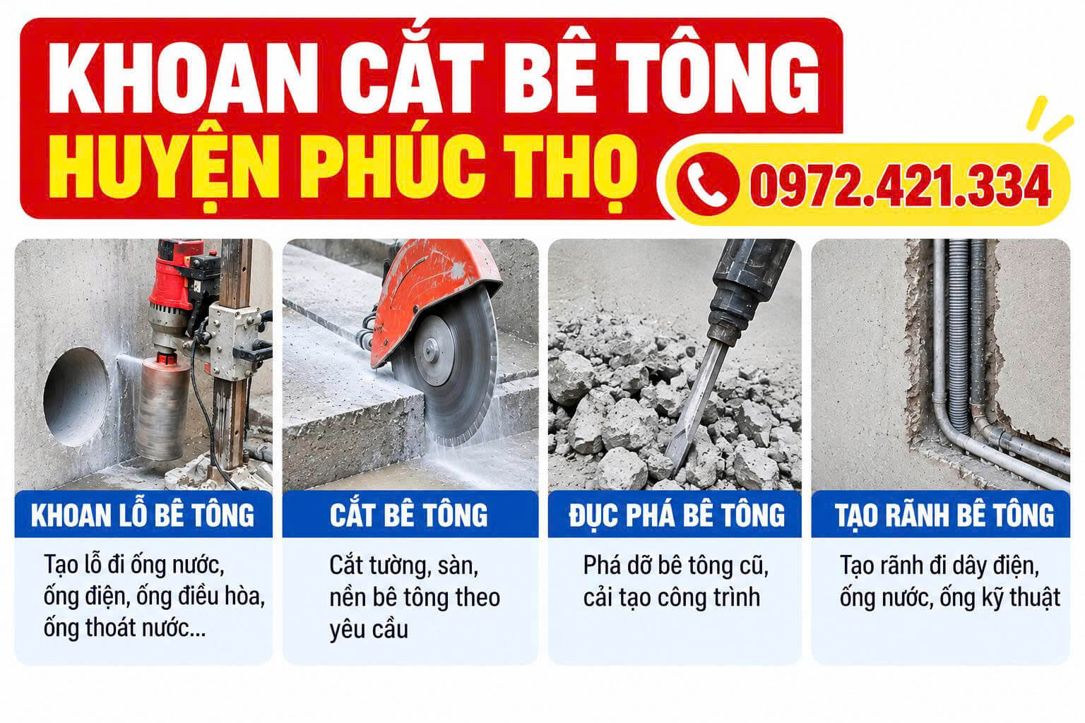 Khoan Cắt Bê Tông