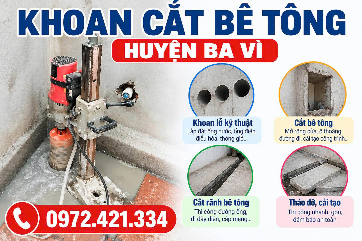 Khoan Cắt Bê Tông Ba Vì