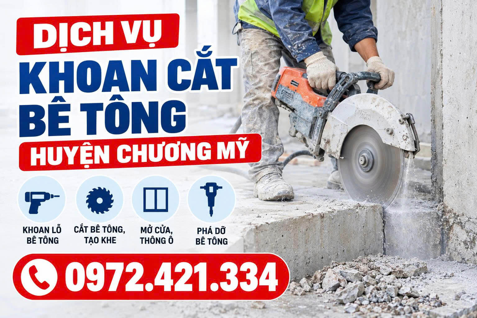 Khoan Cắt Bê Tông Chương Mỹ