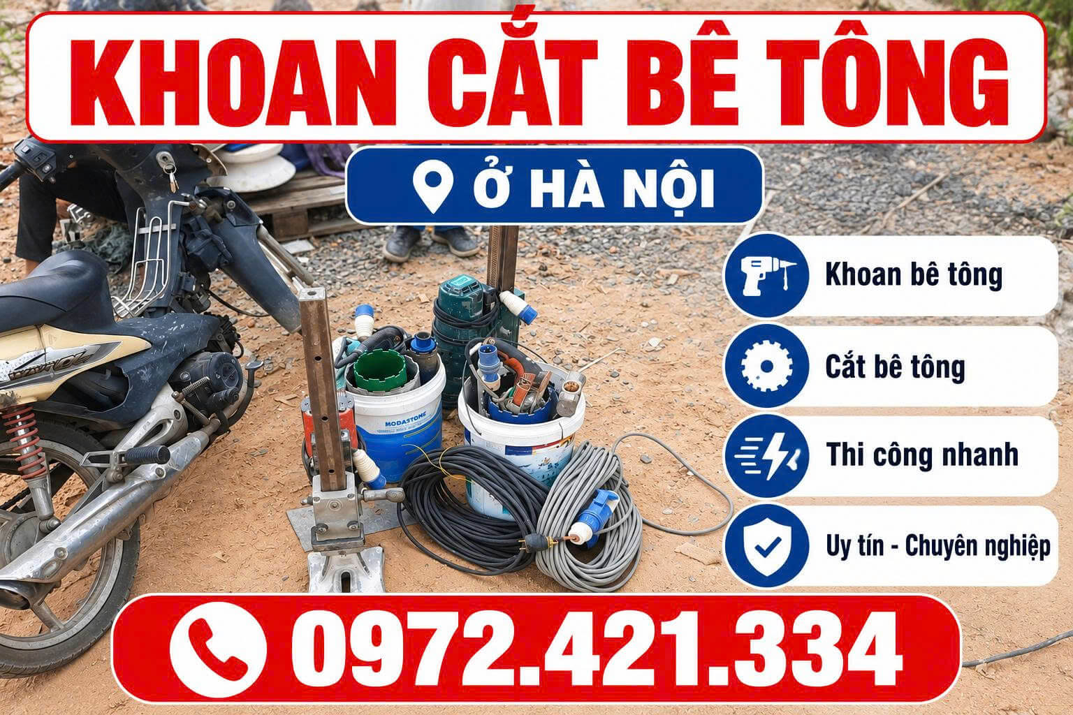 Khoan Cắt Bê Tông Hà Nội