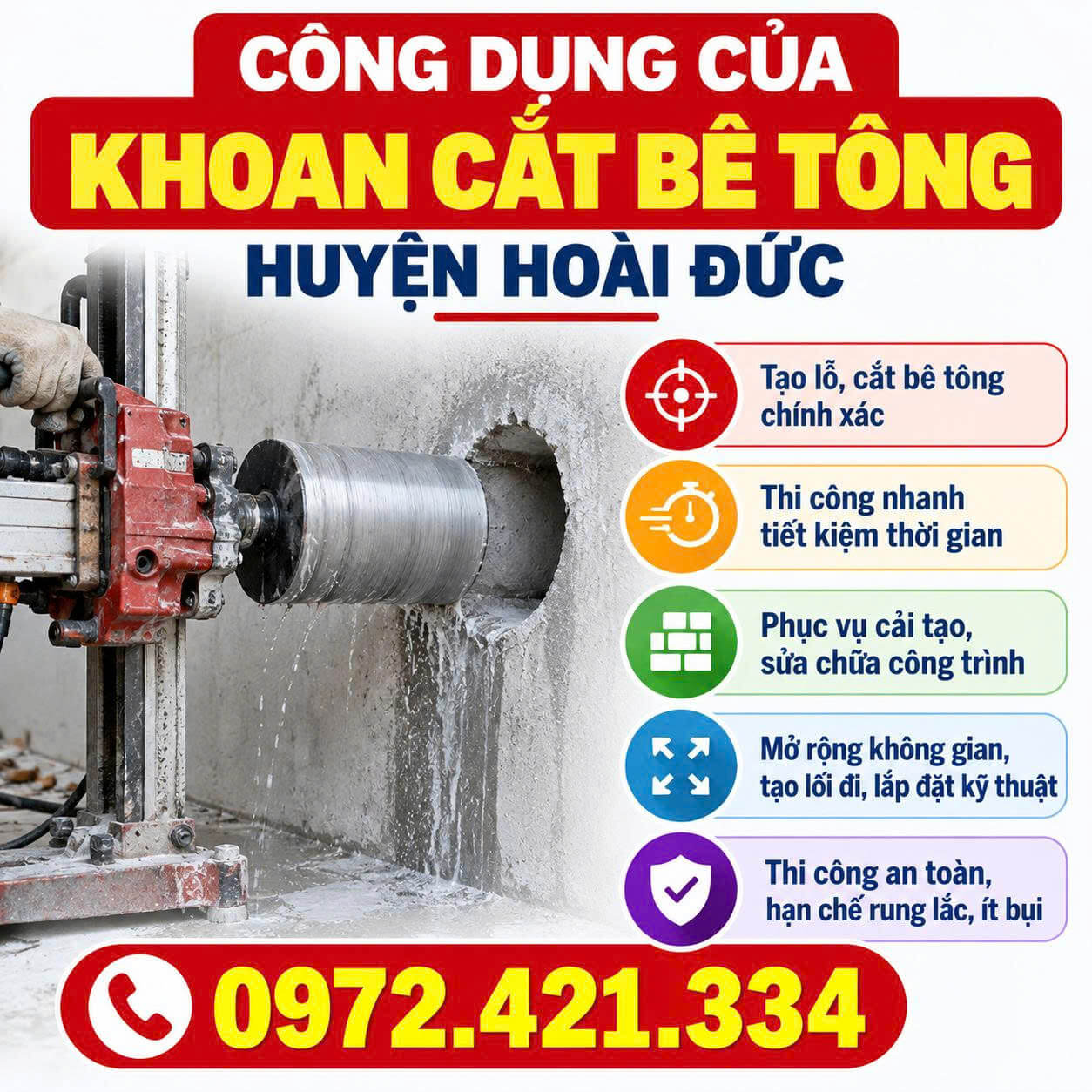 Khoan Cắt Bê Tông Hoài Đức