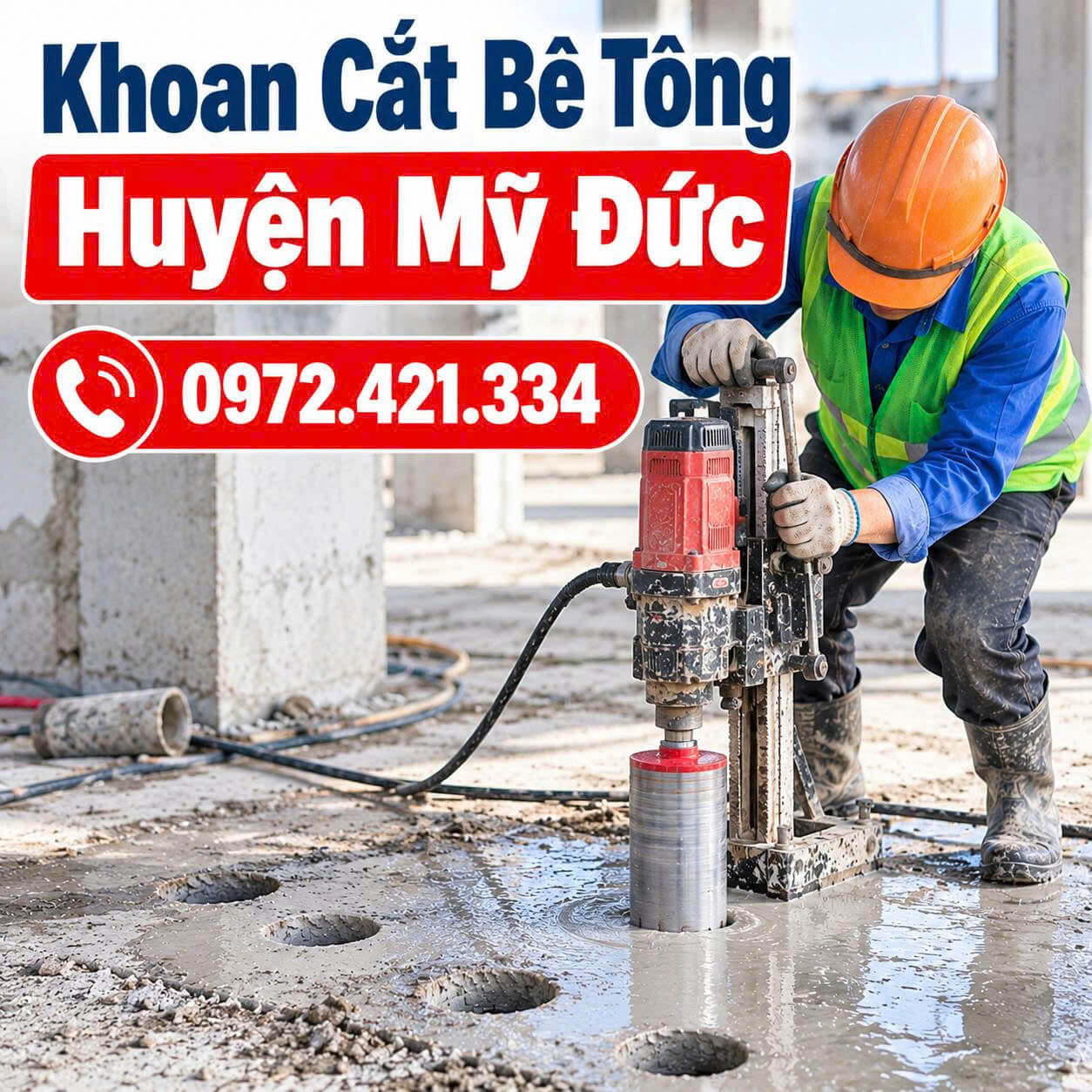 Khoan Cắt Bê Tông Huyện Mỹ Đức
