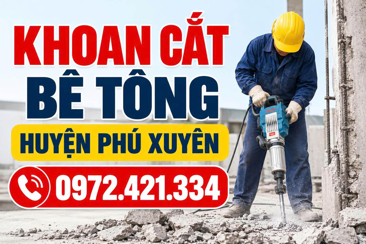 Khoan Cắt Bê Tông Huyện Phú Xuyên