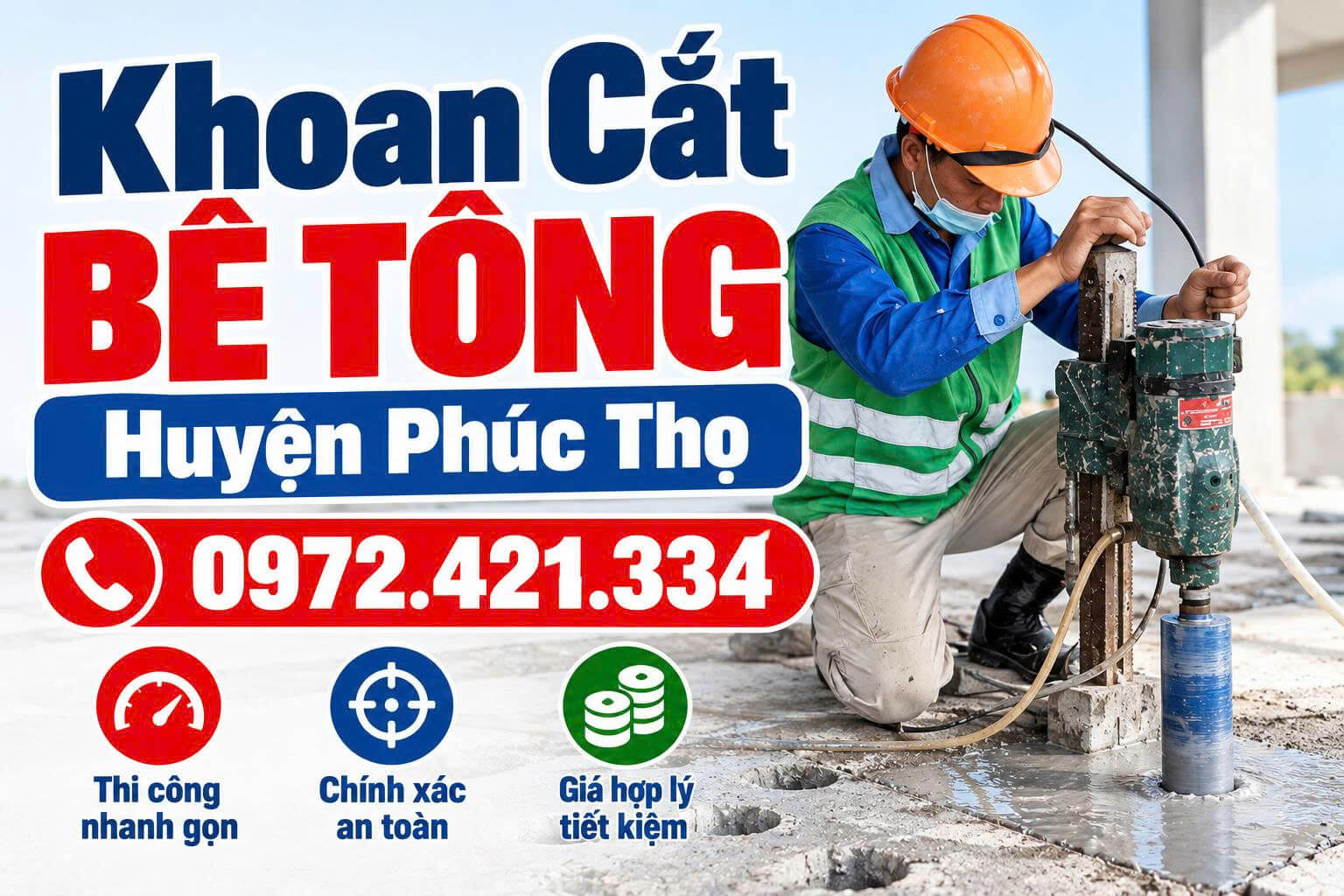Khoan Cắt Bê Tông Huyện Phúc Thọ