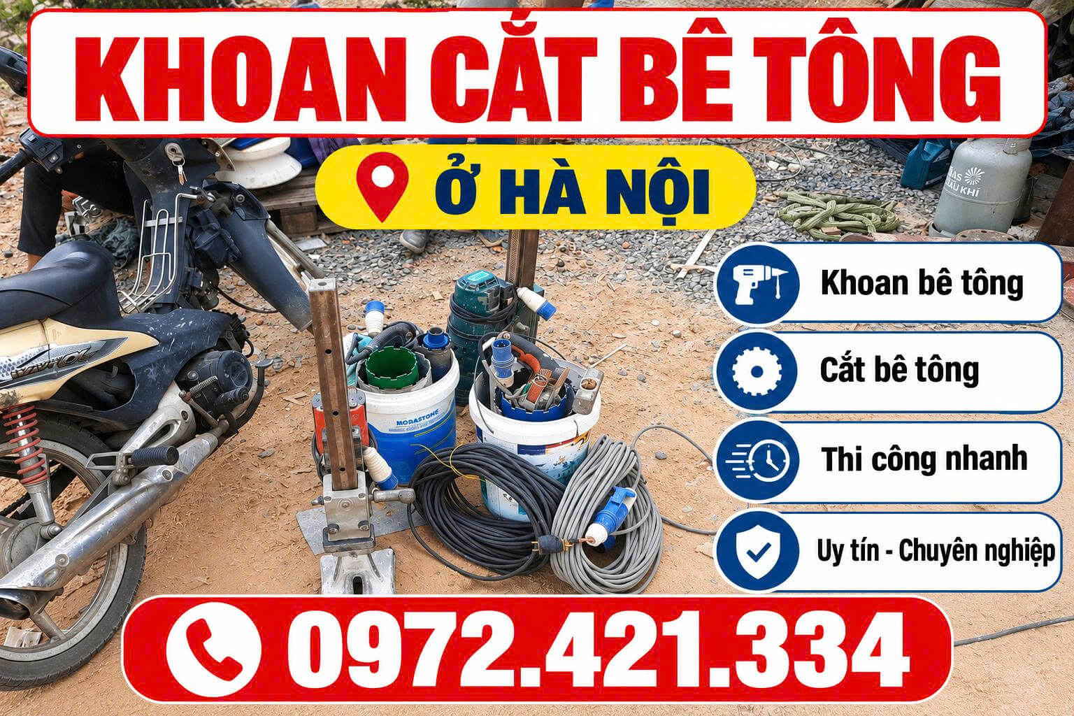 Khoan Cắt Bê Tông Ở Hà Nội