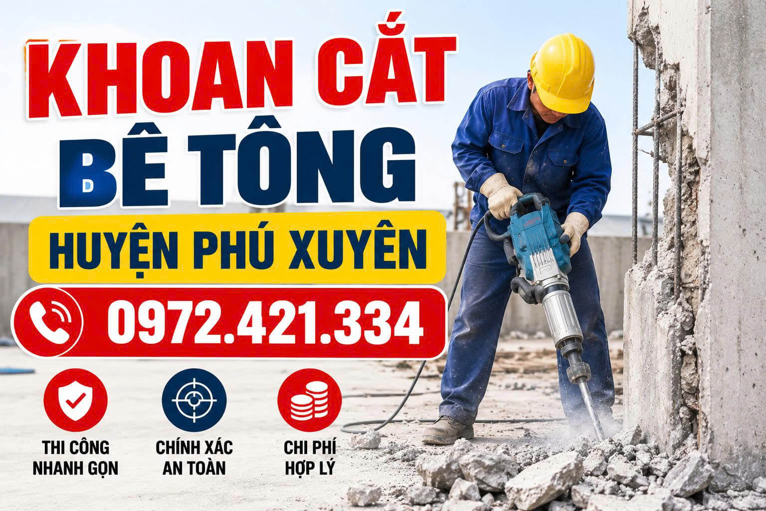 Khoan Cắt Bê Tông Phú Xuyên