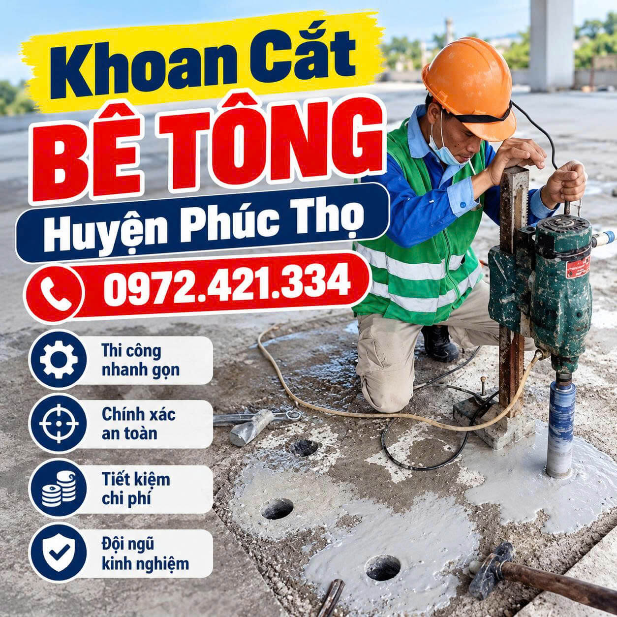 Khoan Cắt Bê Tông Phúc Thọ
