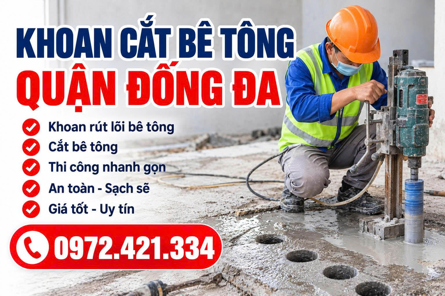 Khoan Cắt Bê Tông Quận Đống Đa