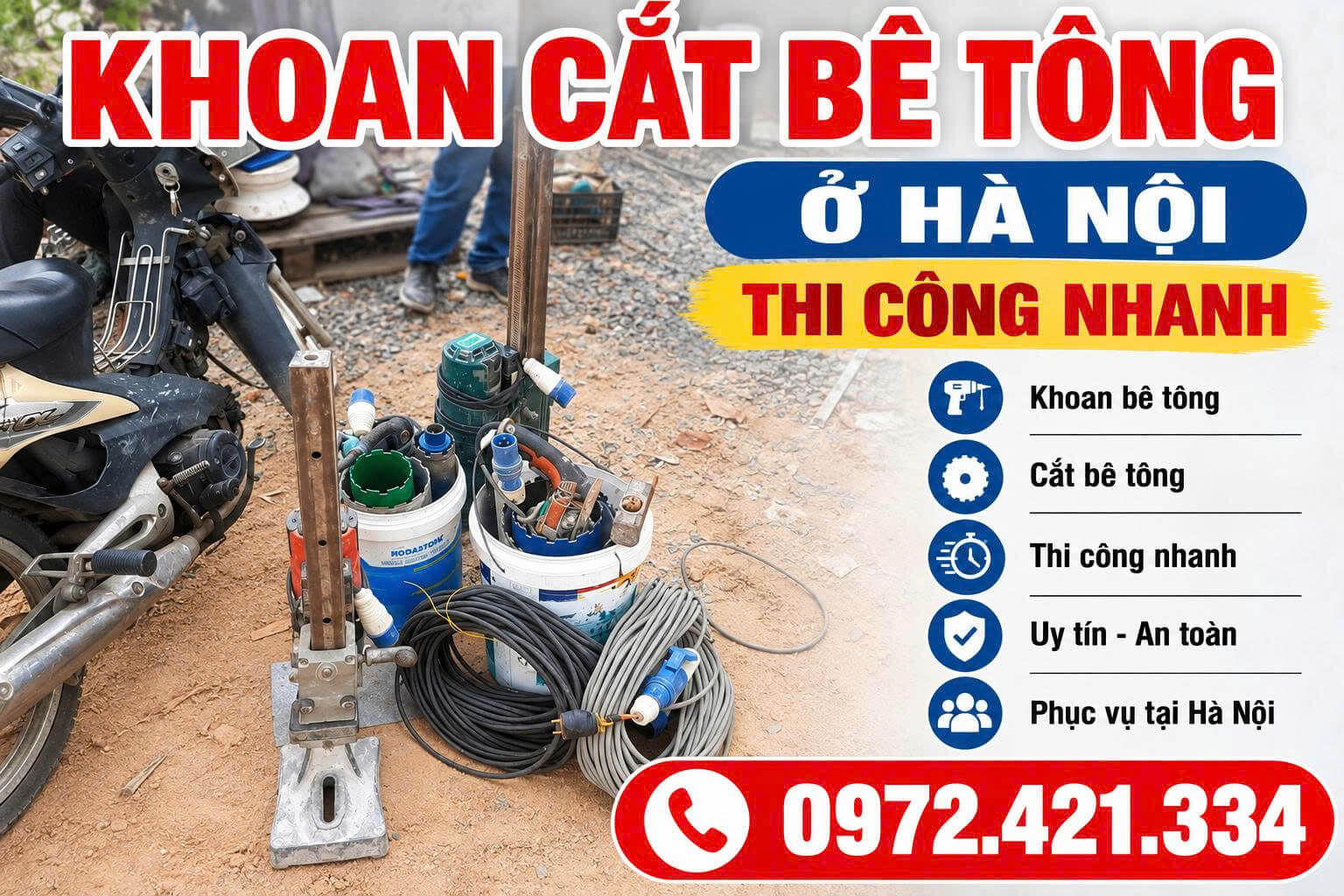 Khoan Cắt Bê Tông Tại Hà Nội