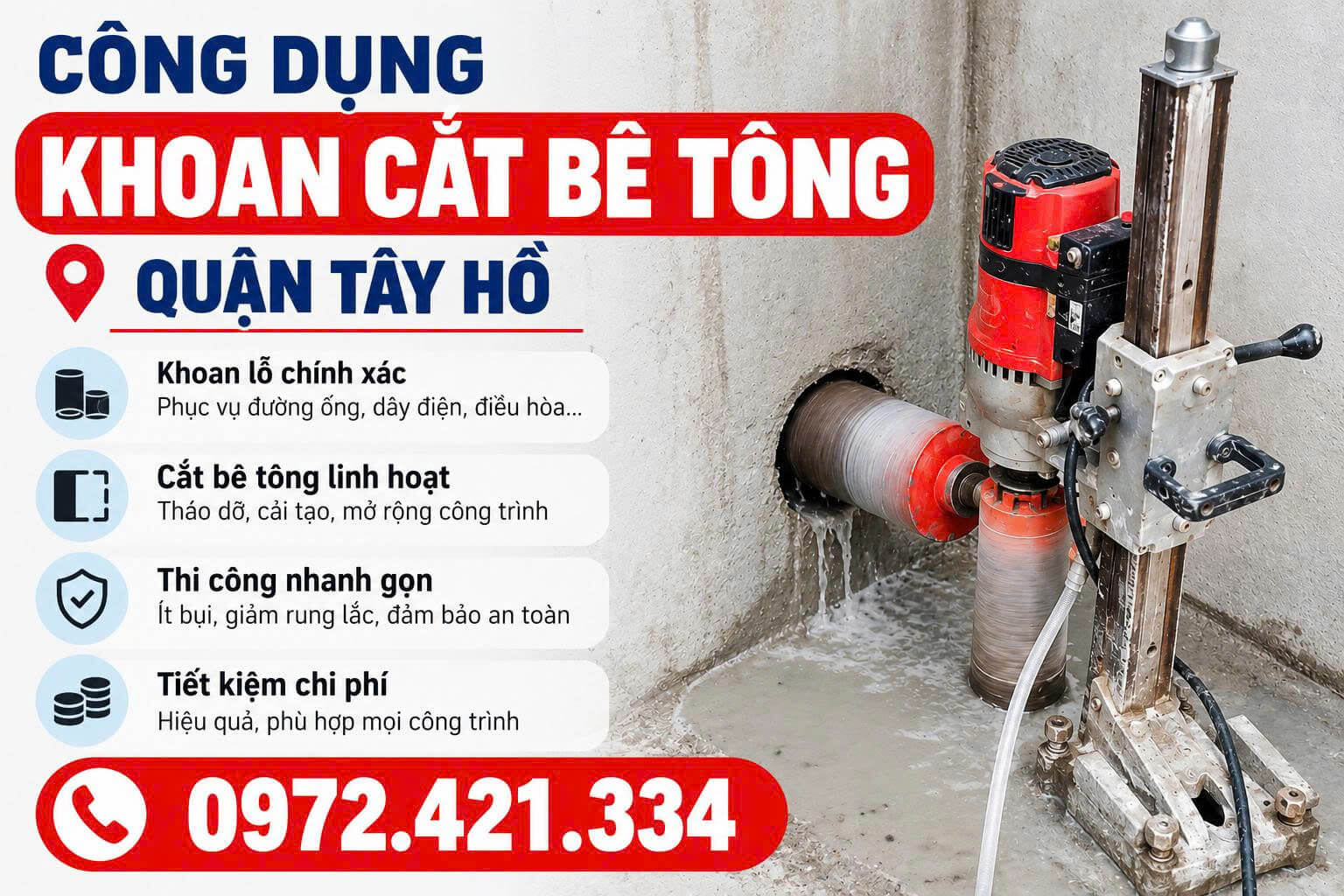 Khoan Cắt Bê Tông Tây Hồ